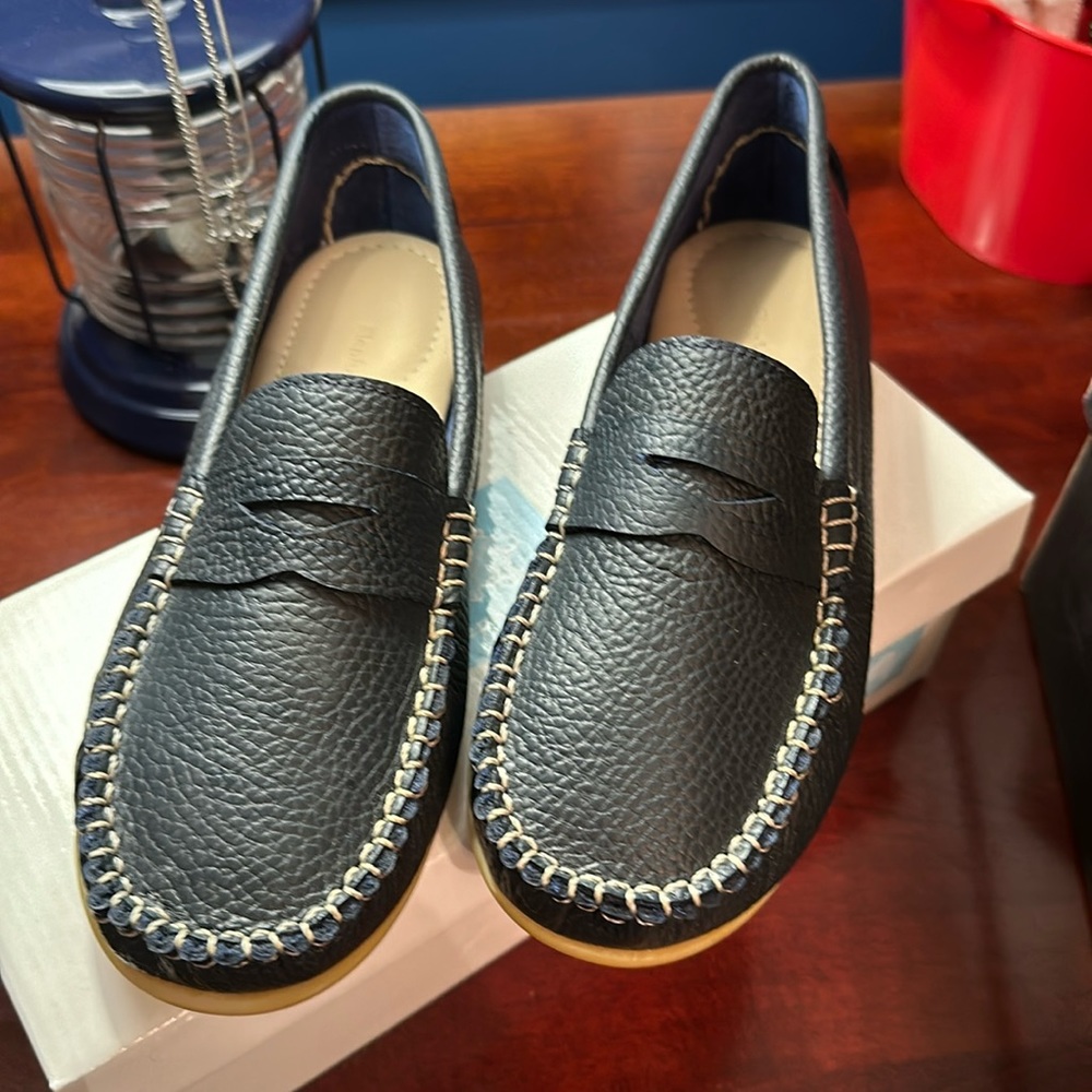 New in Box Elephantito Navy Boat Shoes/ Moccasins